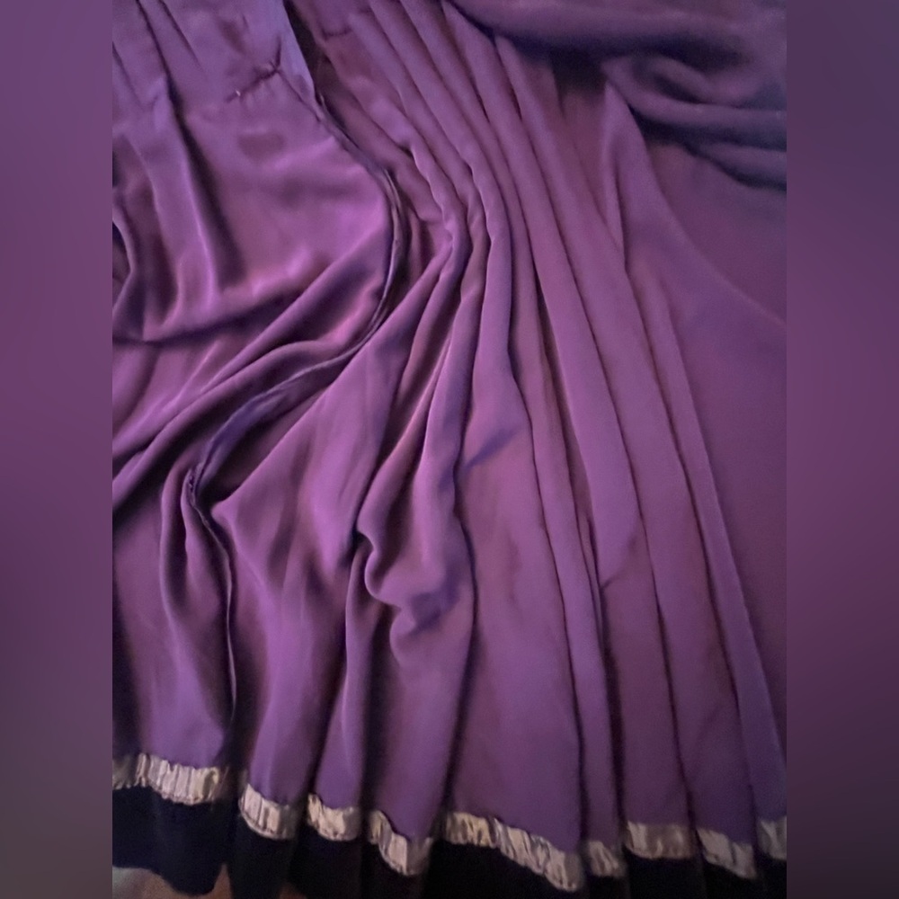 Vintage Gothic Velvet Jacket & Skirt Sz 10 Eggplant Purple Silk Goth - Picture 13 of 16